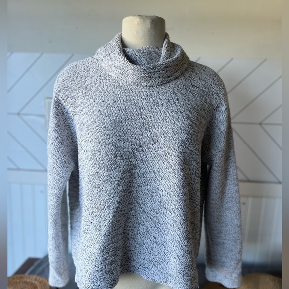 Madewell Mock neck Marled Pullover Top Size M - Picture 10 of 12